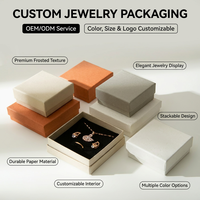 Boîte cadeau carrée en carton rigide texturé avec logo personnalisé, finition grain de papier de verre, pour bijoux (bague, collier, boucles d'oreilles) - Vente en gros