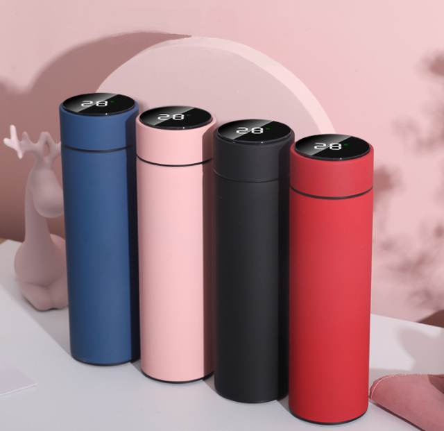 500ML Temperature Display Stainless Steel Thermos With LED Touch Screen Vacuum Smart Water Bottle