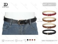 Cintura da donna con fibbia ad ardiglione da 3,5 cm, cintura casual in tessuto da 110 cm per jeans e top - Product Image 1