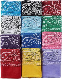 Bandanas carrées classiques en coton polyester recyclé à 100 % avec logo imprimé personnalisé par sublimation en gros - Product Image 6