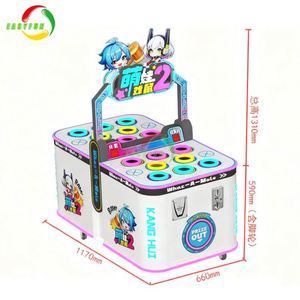Máquina de Juego Interactiva Operada con Monedas, Rainbow Hit Mouse, Máquina de Juego de Arcade con Martillo - Product Image 3