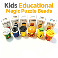 Juguete Educativo STEM, Juego de Entrenamiento Cerebral, Rompecabezas Mágico de Frijoles, Juego Inteligente 3D, Materiales ABS Sensoriales, Juguete Divertido de Aprendizaje