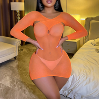 Lingerie Body Résille Transparente Sexy pour Femme, Sous-vêtements Érotiques Nuisette Combinaison