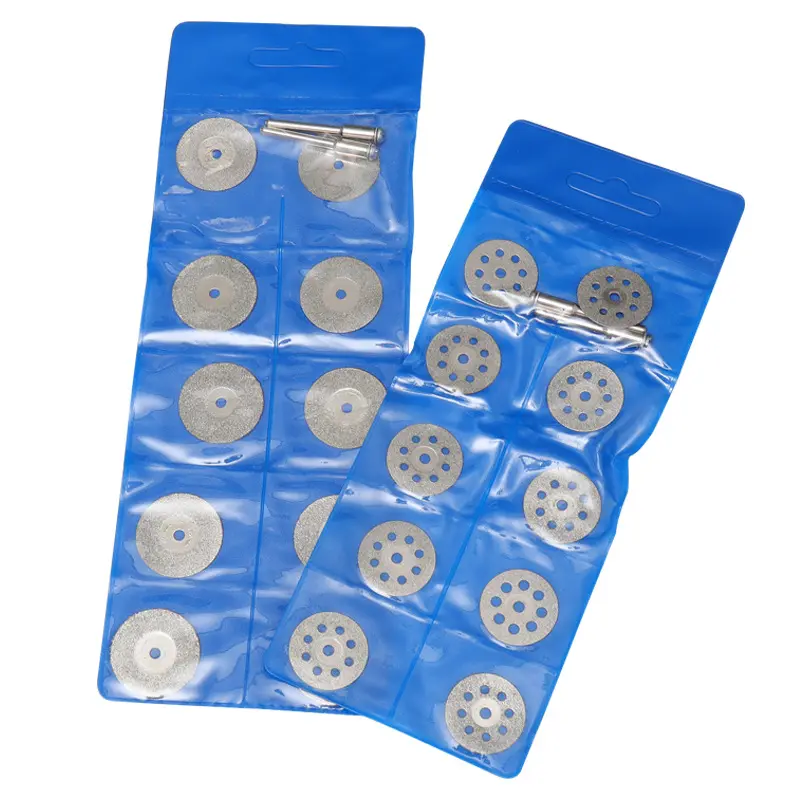 12 unids/set 30mm Mini hoja de sierra herramienta rotativa disco de corte de diamante para taladro Dremel carpintería cortador de cerámica herramientas eléctricas