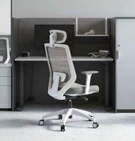 Chaise de bureau de direction KOHO ANSI/BIFMA X5.1-2017, chaise pivotante en maille, hauteur réglable, chaise à vérin à gaz 3 positions pour projet de bureau