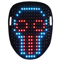 Masque LED avec détection de gestes Masque lumineux pour hommes femmes Masque LED Halloween pour costume Cosplay Party