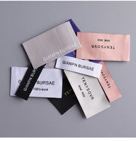 Étiquettes Tissées de Luxe Personnalisées avec Logo, à Plier en Bout, pour Col de Vêtement, Étiquette Privée à Repasser sur Tissu