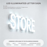 Lettres lumineuses LED étanches, enseignes de devanture 3D personnalisées pour la publicité commerciale extérieure
