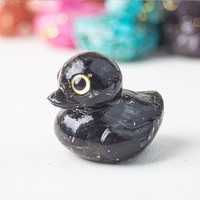 Figurine de canard en résine avec pierres synthétiques en cristal naturel, pierre de méditation artisanale pour la décoration intérieure, 1 pièce