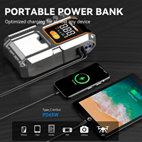 Démarreur de voiture 8000 mAh, courant de crête 800 A, charge rapide 18 W, booster de batterie portable pour voiture avec écran numérique