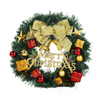 Corona Navideña de Lujo Premium con Materiales Combinados, Exquisita Corona Decorativa para Fiestas Navideñas