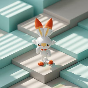 Figurine de collection Pokémon Scorbunny Quick 05 de Bandai (Corée) – Kit de modélisme en plastique, style animal, facile à assembler - Product Image 2
