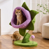 Pohon Kucing Cannibal Flower dengan Rak Panjat & Sarang - Desain Ringkas untuk Keluarga Kecil, Hemat Tempat untuk Penggunaan Rumah Tangga