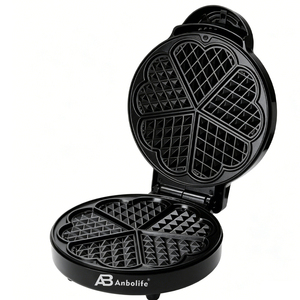 Anbolife Mini Gaufrier Électrique 4 Tranches Antiadhésif avec Thermostat Réglable et Bac à Graisse Amovible - Product Image 5