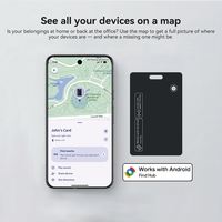 Set de Regalo MFi Find My Card, Dispositivo Inteligente, Mini Rastreador GPS, Localizador de Llaves con Control Remoto Inalámbrico para Cartera y Bolso