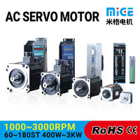 Moteur servo miniature Mige 400W noir à couple élevé pour broderie, textile, robot CNC, automatisation AGV