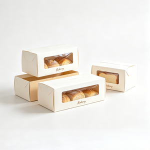 <span class=keywords><strong>Boîte</strong></span> <span class=keywords><strong>à</strong></span> gâteau <span class=keywords><strong>en</strong></span> <span class=keywords><strong>carton</strong></span> rigide blanc de 8 pouces avec fenêtre transparente, idéale pour l'emballage des <span class=keywords><strong>gâteaux</strong></span> d'anniversaire - Product Image 2