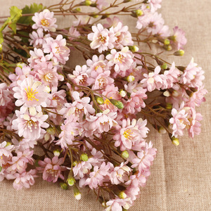 5 têtes de fleurs artificielles Lewisia en soie, haute simulation, accessoires de décoration pour mariage et maison - Product Image 3