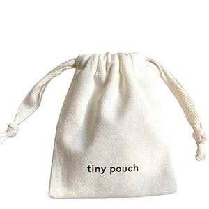 Bolsa de Lona de Algodón Natural Reciclable con Cordón, Bolsa Protectora de Alta Calidad para Joyería - Product Image 1