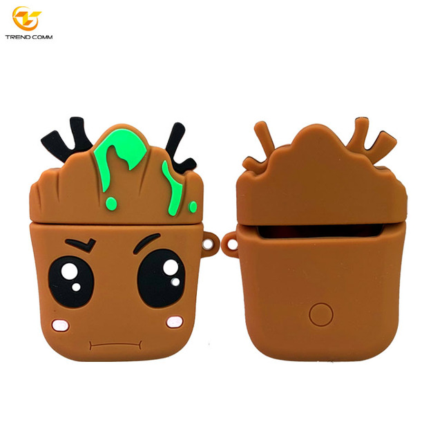 2026 Wholesale Custom Design Mini Soft 3D Silicone Cover for Apple Earpods Cute Cartoon Headphone Case Fancy & Funny