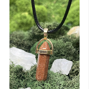 Colgante de Lápiz de Piedra Super Gold con Ágata Mirani, Tema de Hadas, Decoración para el Hogar y Regalo, Excelente Precio, Gujarat - Product Image 1