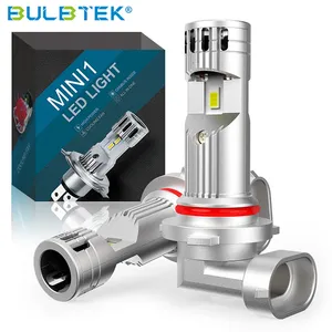 BULBTEK Mini1 थोक फैक्टरी एलईडी दीपक 9005 9006 हलोजन आकार मिनी एलईडी हेडलाइट बल्ब 120W 12000LM ऑटो प्रकाश प्रणाली