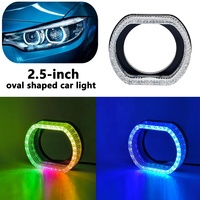 Nouveauté : Cache-phare LED 5D Angel Eye avec anneau halo RGB et clignotant intégré pour modification automobile