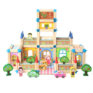 268 pièces Enfants Maître de L'architecture Blocs De Construction Jouet Créatif Château Enfants Éducatifs En Bois Jouet - Product Image 3