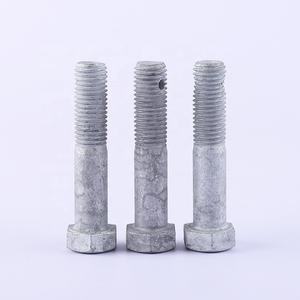 Boulon GB31 en acier au carbone avec trou de queue hexagonal Boulon hexagonal avec trou de goupille fendu sur tige Boulon à tête hexagonale pour fil de sécurité - Product Image 5