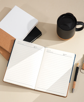 Carnet personnalisable A5 en cuir souple avec pages lignées – Idéal pour le bureau, les réunions, les études et comme journal intime – Vente en gros