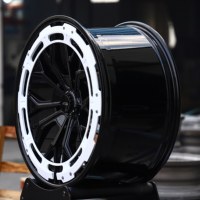 Jantes forgées HTOR 21x11 pouces 5x130, finition noir brillant avec anneau blanc, compatibles avec 911 Carrera Panamera Cayenne Macan Taycan Cayman GTS