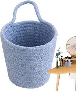 Cesta de Almacenamiento de Cuerda de Algodón Ecológica Moderna - Organizador Multifuncional Decorativo Tejido para Ropa, Toallas, Libros y Juguetes - Product Image 1