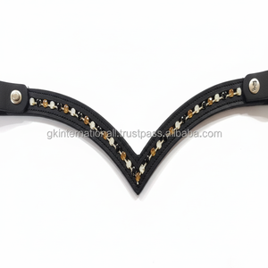 สายรัดคิ้วหนังทำมือแบบว่าง,พร้อมคริสตัลรูปตัว V และส่องแสงเป็นประกายวิบวับจากผู้ผลิตสแน็ปออกแบบกำหนดเองสำหรับการปิดลูป - Product Image 1