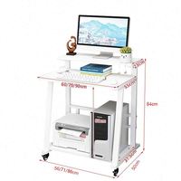 Moderne Simple bureau à domicile pas cher bureaux d'ordinateur avec étagère grand bureau 2 personnes étudiants Table d'étude Simple ordinateur portable PC Tables