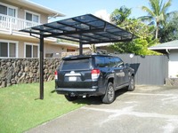 Port de voiture étanche porte en aluminium japonais carport à pente unique
