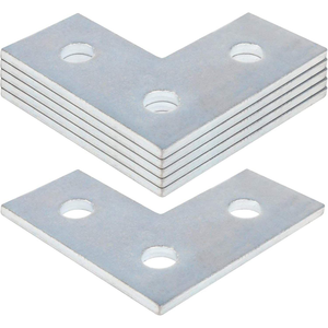 Industrial Heavy Duty MISA MISA05 Triangle <b>Bracket</b> 3 Hole Flat Plate 5MM Thick 1 5 8 Strut Channel Corner Brace Zinc Plated - Product Image 2