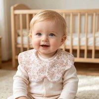 Celemek Bayi Baru 6 Lapis Tebal Berkualitas Tinggi dari Kain Kasa Katun Murni yang Menyerap, Bermotif Bunga, Awan, dan Ombak untuk Bayi Baru Lahir.