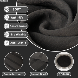 2025 Koreaanse Diep Zwarte Abaya Stof 68-Inch Gladde Zachte <span class=keywords><strong>Nida</strong></span> Zoom Jacquard Stof Materiaal Voor Midden-Oosten Vrouwen Jurken - Product Image 2