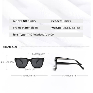 Gafas de Sol de Diseñador Extra Grandes Tr90 2026, Gafas de Sol Personalizadas para Mujer, Gafas de Sol Cuadradas de Metal Polarizadas - Product Image 5