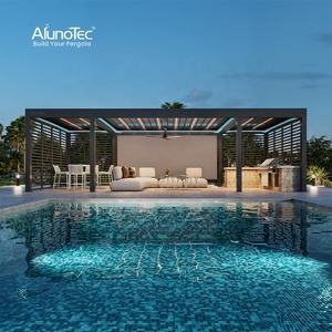 Alunotec vườn sang trọng gazebo cơ giới bioclimatic nhôm Patio mái ngoài trời louvered nhôm pergola - Product Image 3