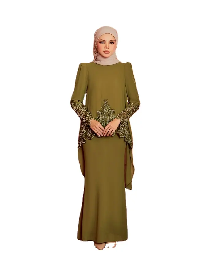 Nieuw Ontwerp Custom Baju Kurung Moslim Jurk Groothandel Moslim Kleding Digitaal Printen Baju Kurung