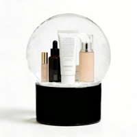 Globo de Nieve Blanco Personalizado de Resina para Cosméticos, Set Completo de Belleza, para Eventos de Lanzamiento de Marca, Regalos VIP, Exhibición en Tiendas