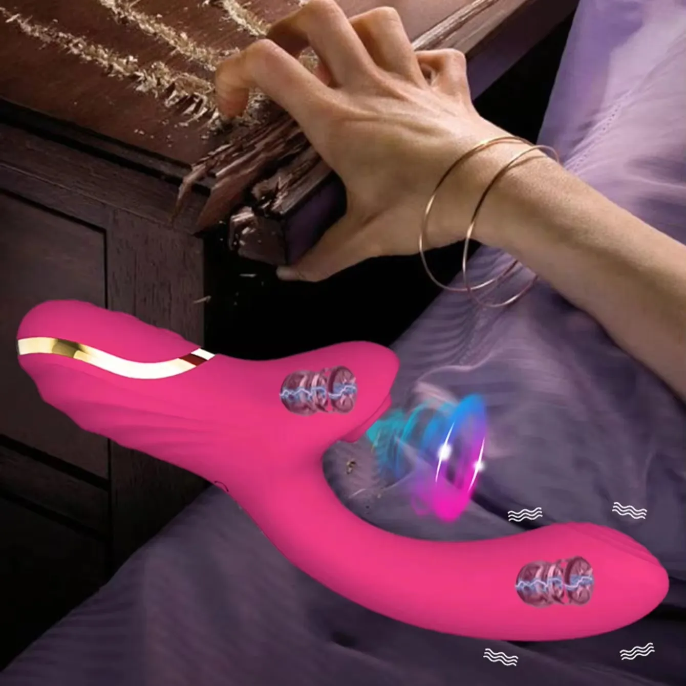 卸売メーカー大人のセックス製品女性の吸うバイブレーター充電式ウサギのデザイン女性のGスポットバイブレーター