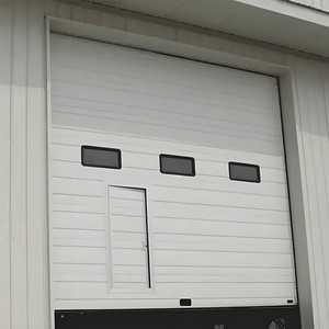 Porte sectionnelle en acier à isolation thermique automatique petite porte de guichet design industriel ISO9001:2008 certifié CE pour une utilisation extérieure - Product Image 4