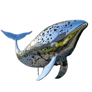 Scultura in cetaceo in acciaio inossidabile sculture in metallo di balena <span class=keywords><strong>particolare</strong></span> - Product Image 4