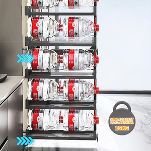 Grand panier monstre coulissant pour meuble haut de cuisine, organisateur de rangement pour espaces entre armoires et réfrigérateur, pour collations et ustensiles - Product Image 5