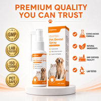 Spray dentaire pour animaux de compagnie Waylemo pour chiens et chats, rafraîchit l'haleine, contrôle les odeurs buccales, menthe naturelle, chlorophylle, xylitol, 60 ml