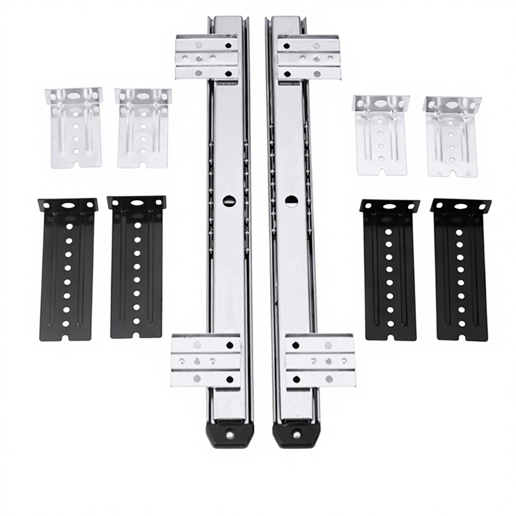 Heavy Duty Keyboard Tray for Computer Desk Silent Slide Rail Accessories Office Drawer <strong>Guide</strong> Rail Accessory Set