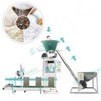 Machine d'emballage de poudre sèche à vis sans fin pneumatique 50 kg, machine d'ensachage de protéines en poudre 25 kg, ensacheuse de farine 35 kg haute précision