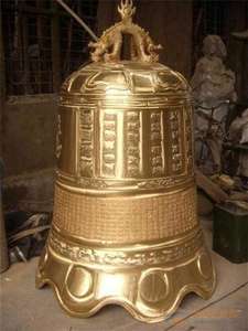 <span class=keywords><strong>Instrumento</strong></span> de campana de bronce fundido decorado con templo budista chino oriental personalizado - Product Image 2